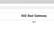 显示502bad是什么意思？遇到502错误该如何解决？