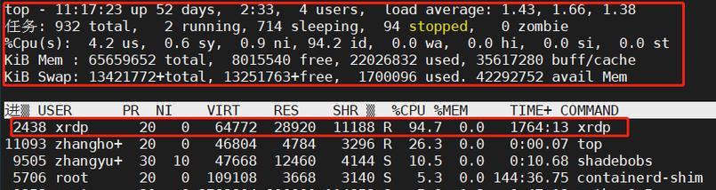 Linux下查看CPU和内存的命令详解（使用top）