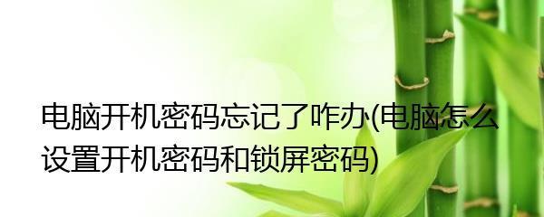 如何设置电脑开机密码锁屏（简单步骤帮助你保护电脑隐私）